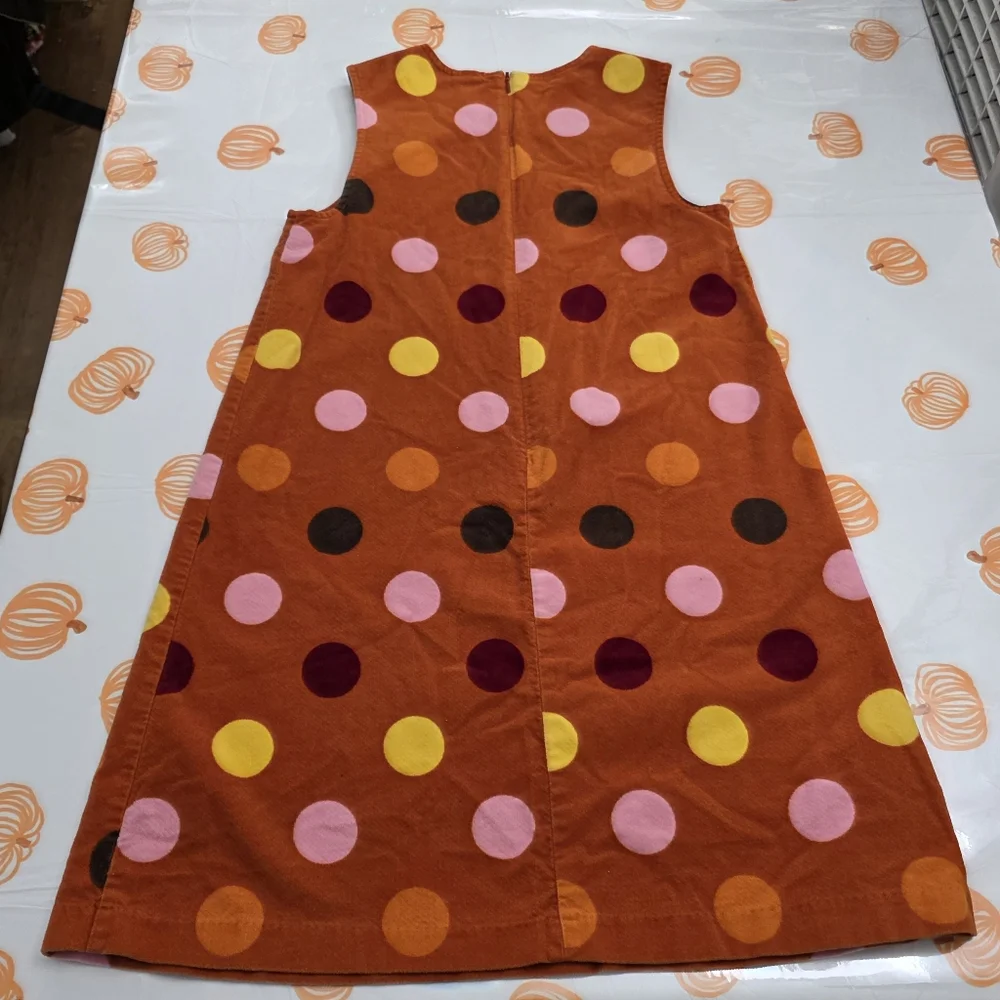 Girls Vintage Gymboree Polka Dot Pinafore Jumper Dress & Matching Shirt Size 10